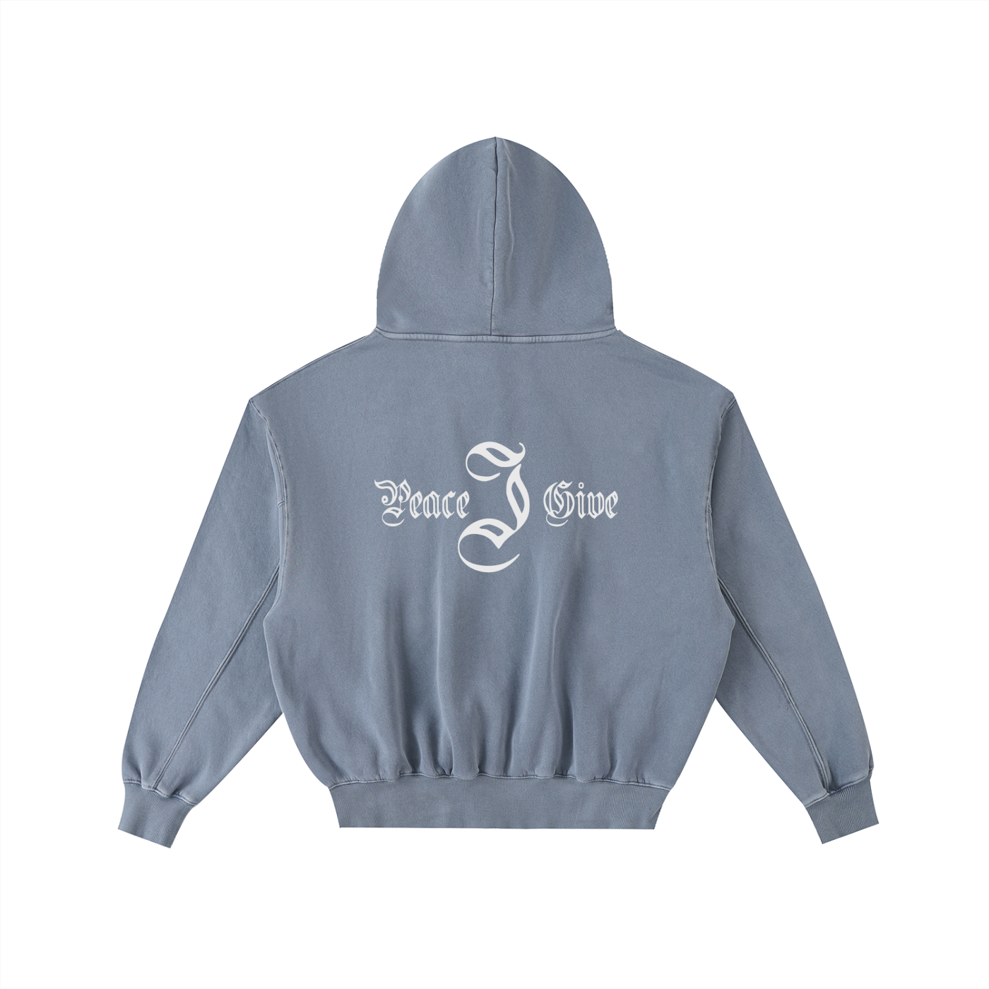 Frayed Enzyme Washed Fleece Hoodie