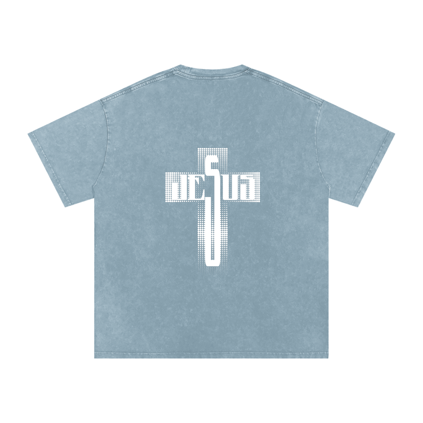 Snow Washed Oversized Cotton T-Shirt