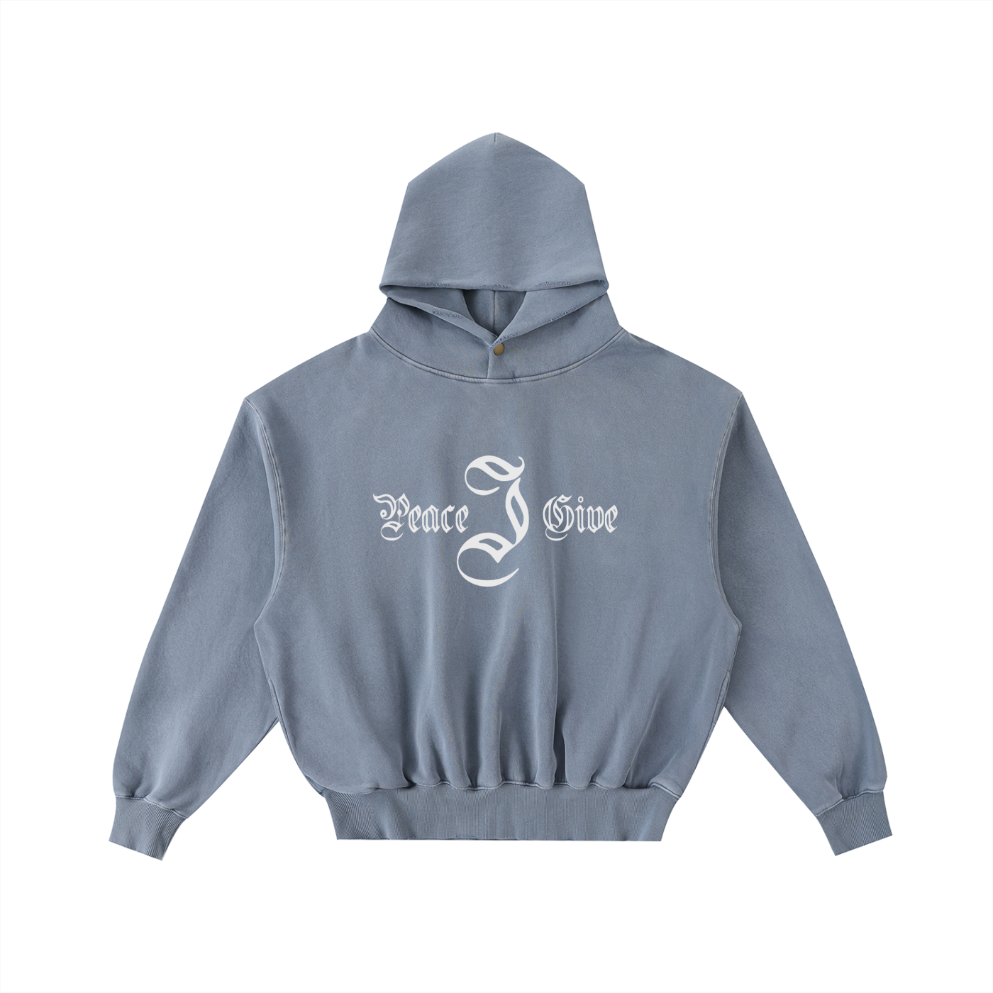 Frayed Enzyme Washed Fleece Hoodie