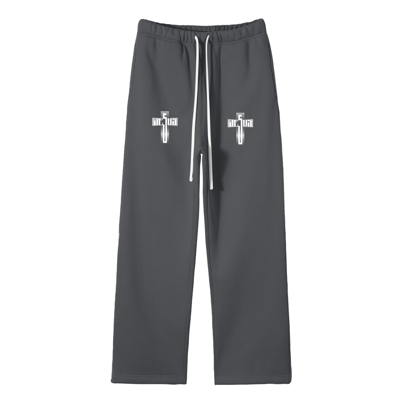 Unisex Solid Color Fleece Straight Leg Pants