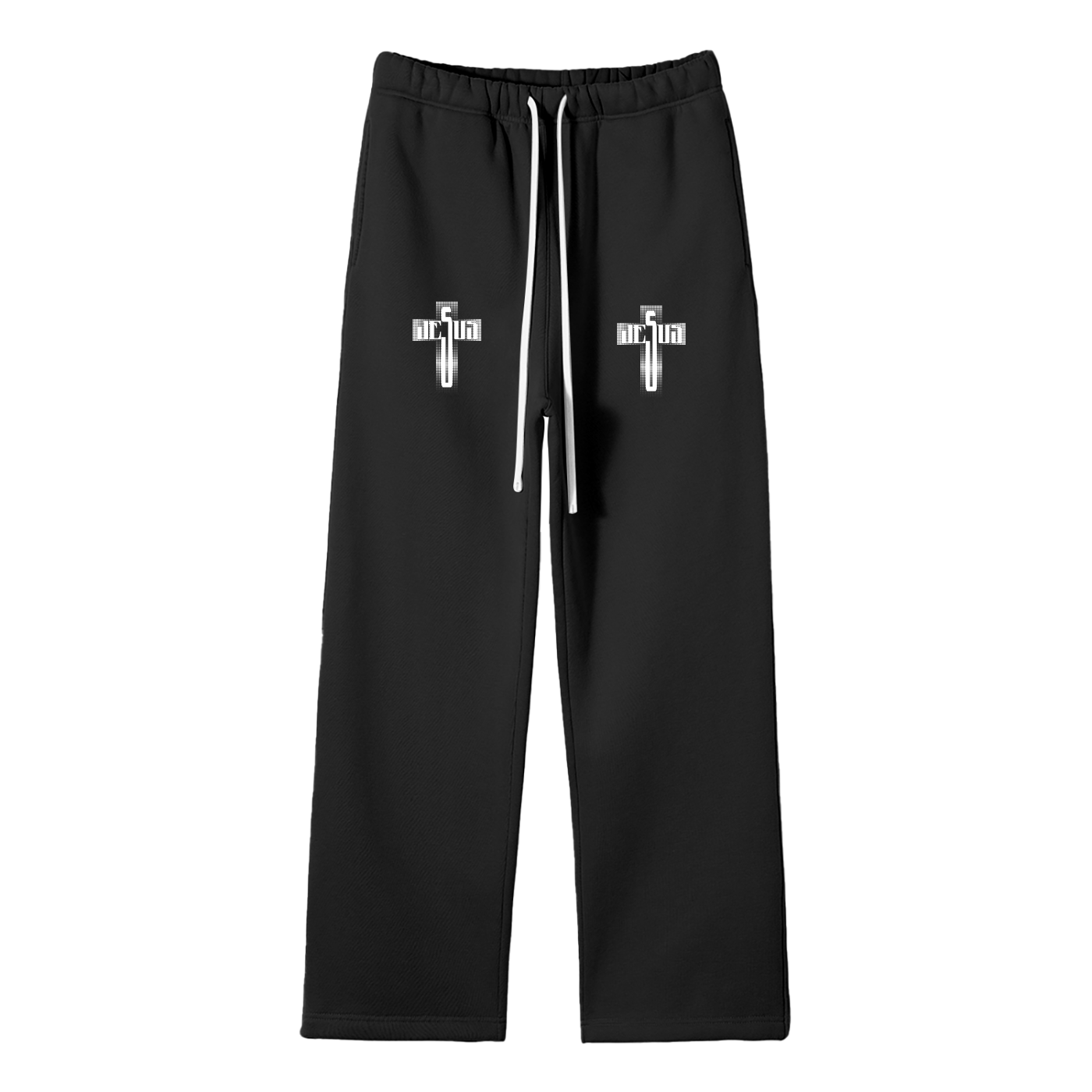 Unisex Solid Color Fleece Straight Leg Pants