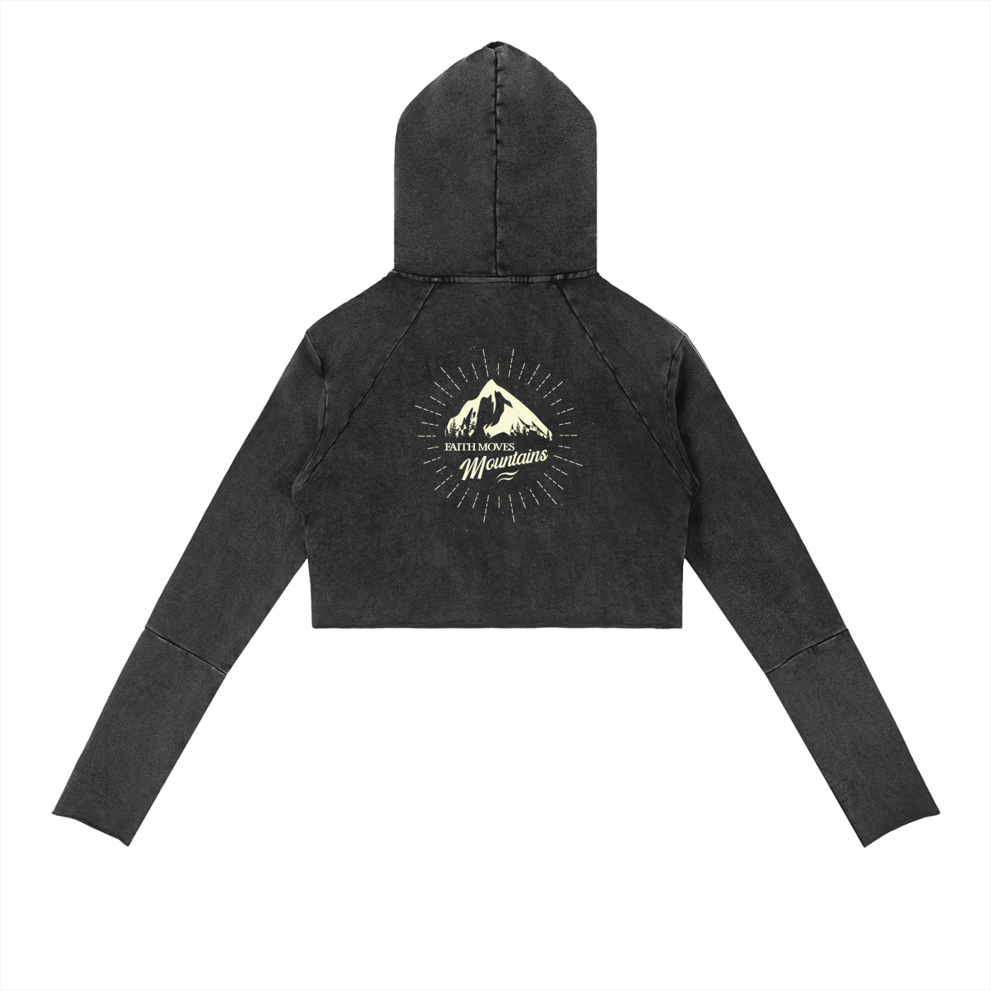 Vintage Washed Raw Edge Hoodie