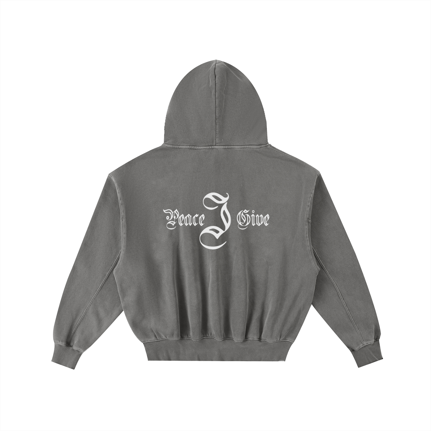 Frayed Enzyme Washed Fleece Hoodie