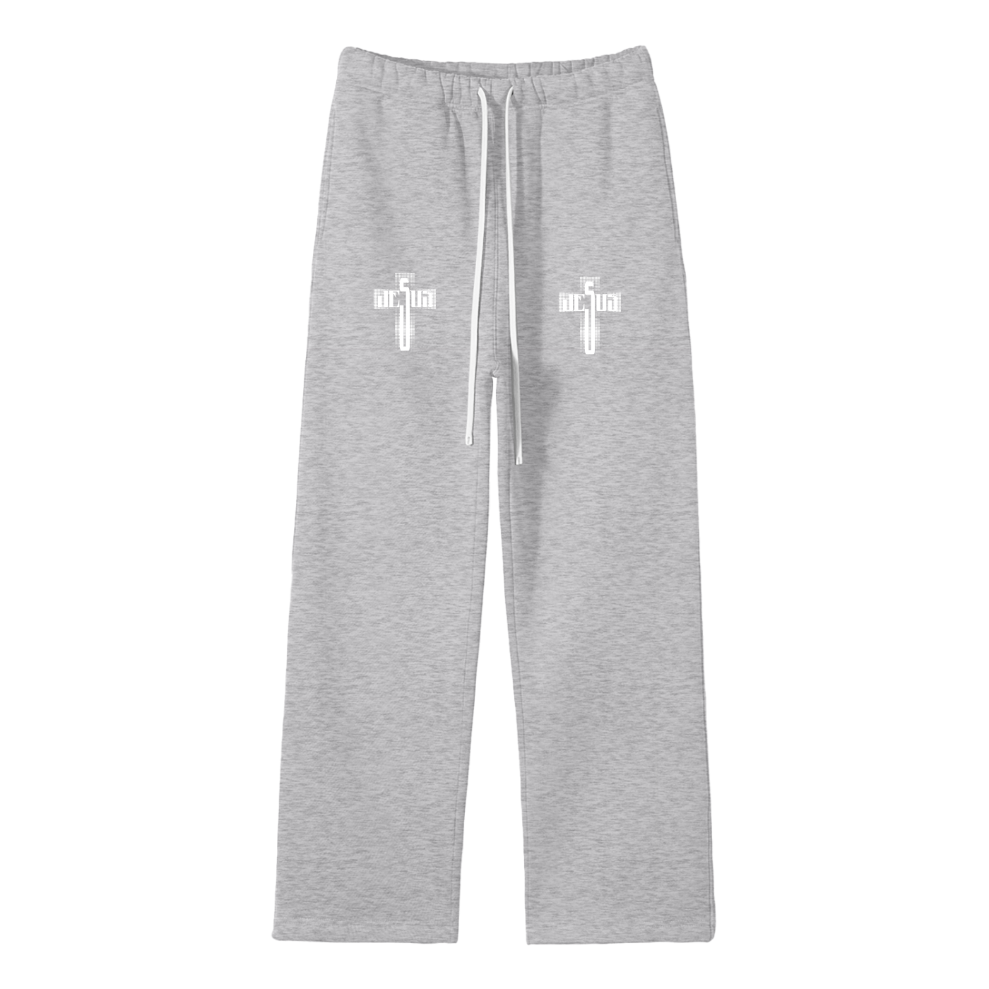 Unisex Solid Color Fleece Straight Leg Pants