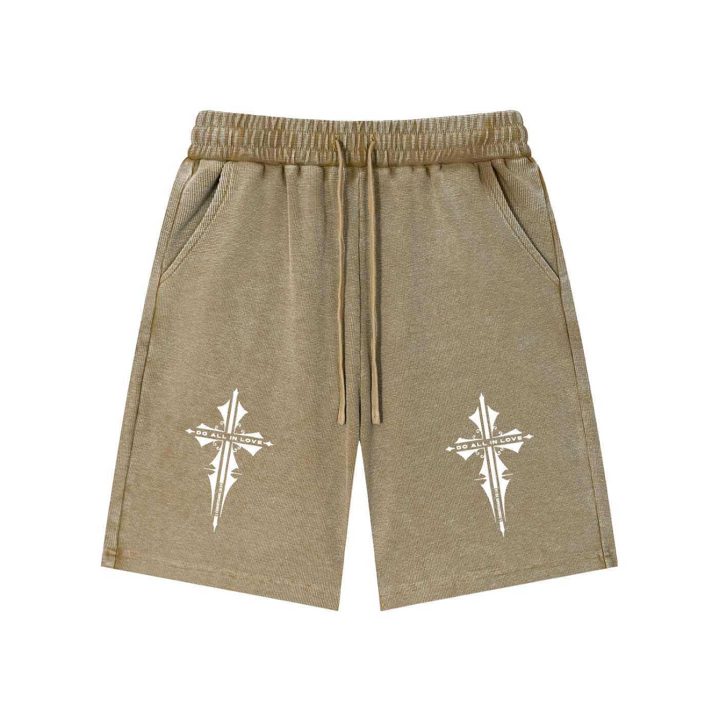 Mineral Wash Waffle Knit Shorts