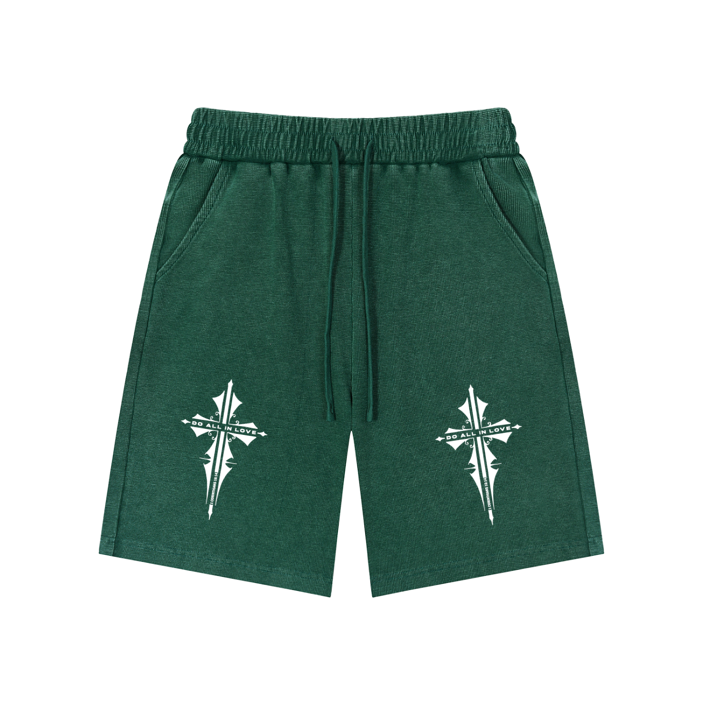 Mineral Wash Waffle Knit Shorts