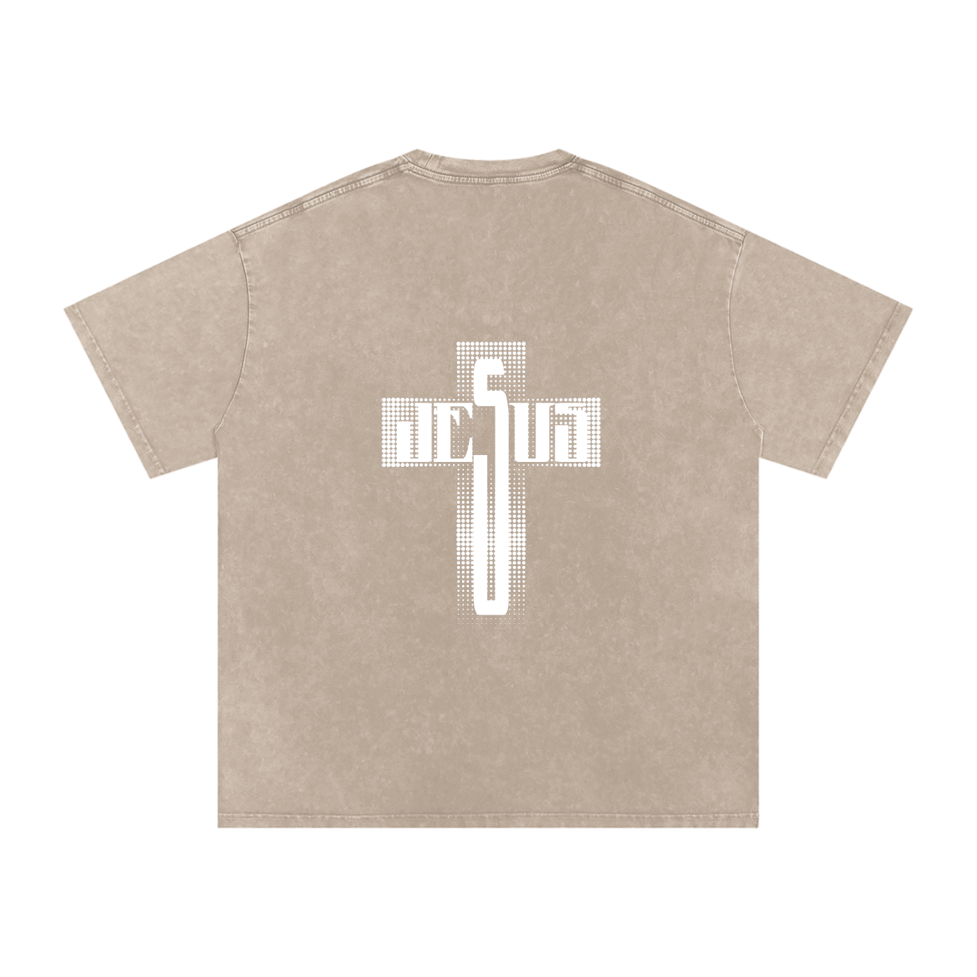 Snow Washed Oversized Cotton T-Shirt