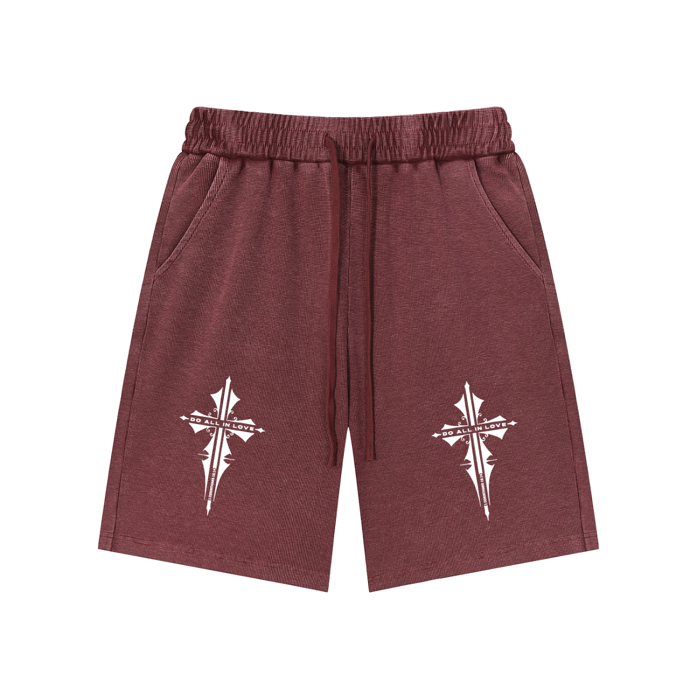Mineral Wash Waffle Knit Shorts