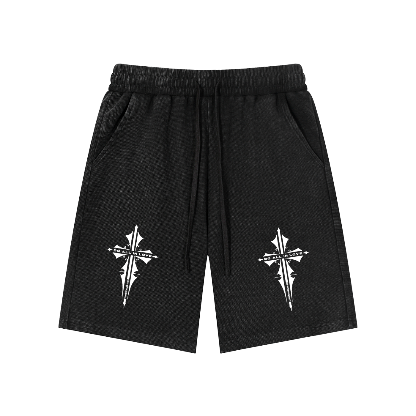 Mineral Wash Waffle Knit Shorts