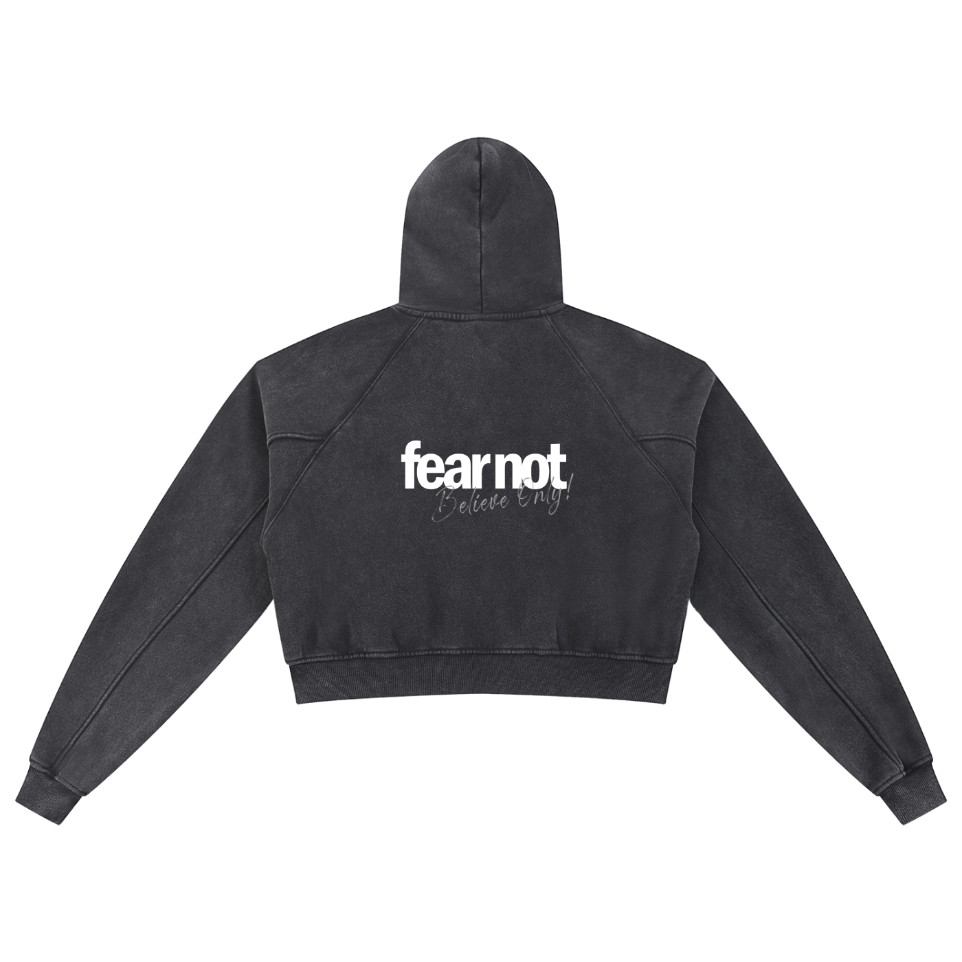Snow Washed Cropped Hoodie