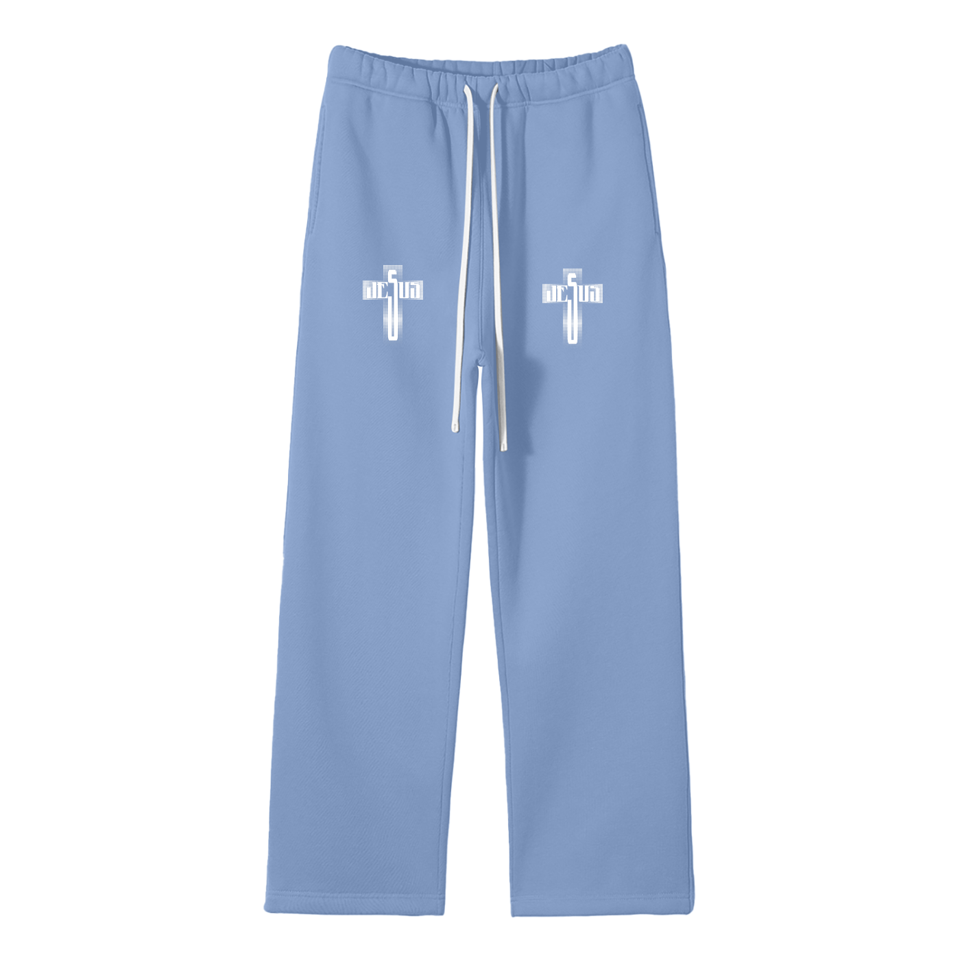 Unisex Solid Color Fleece Straight Leg Pants