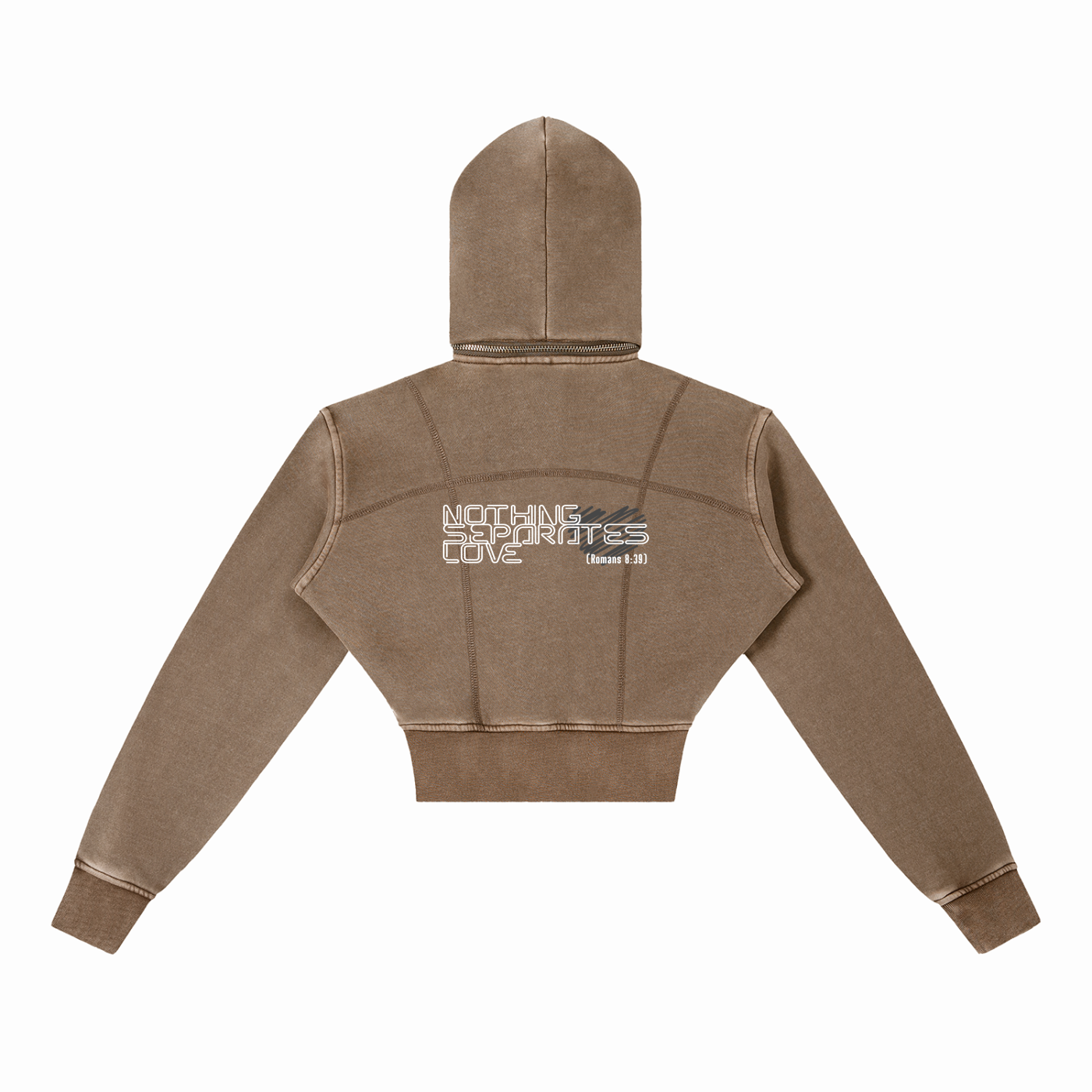 Vintage Washed Cropped Fleece Hoodie