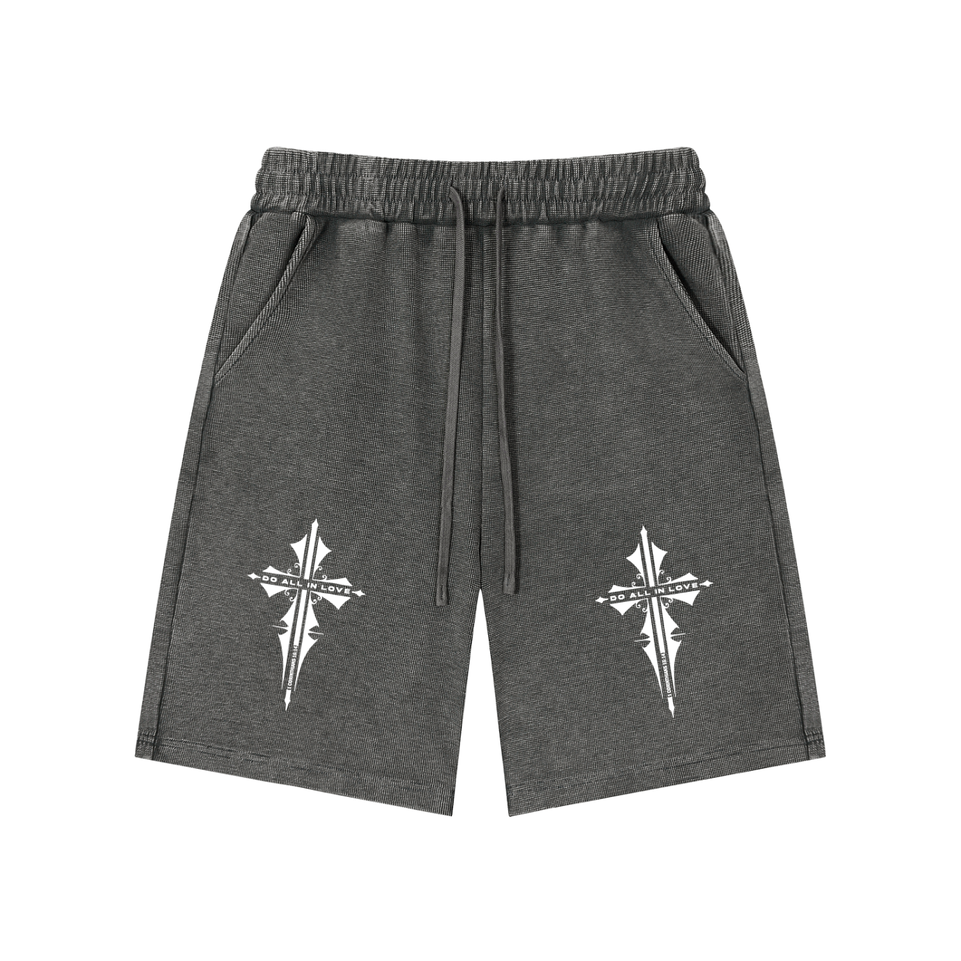 Mineral Wash Waffle Knit Shorts