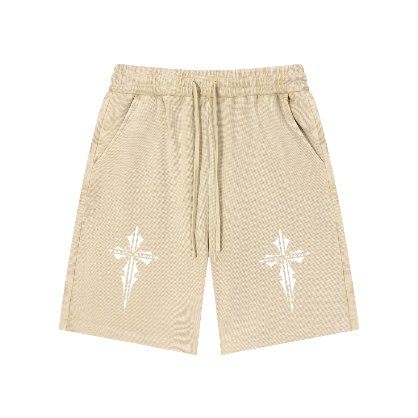 Mineral Wash Waffle Knit Shorts