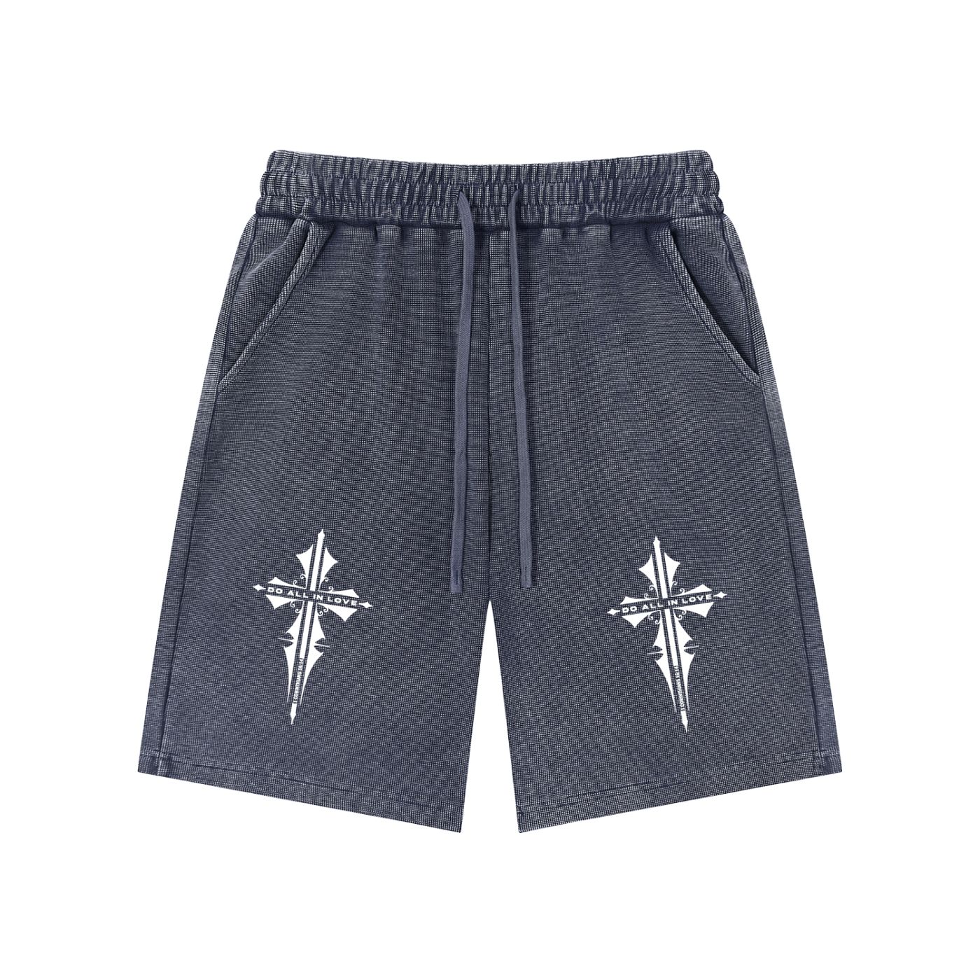 Mineral Wash Waffle Knit Shorts