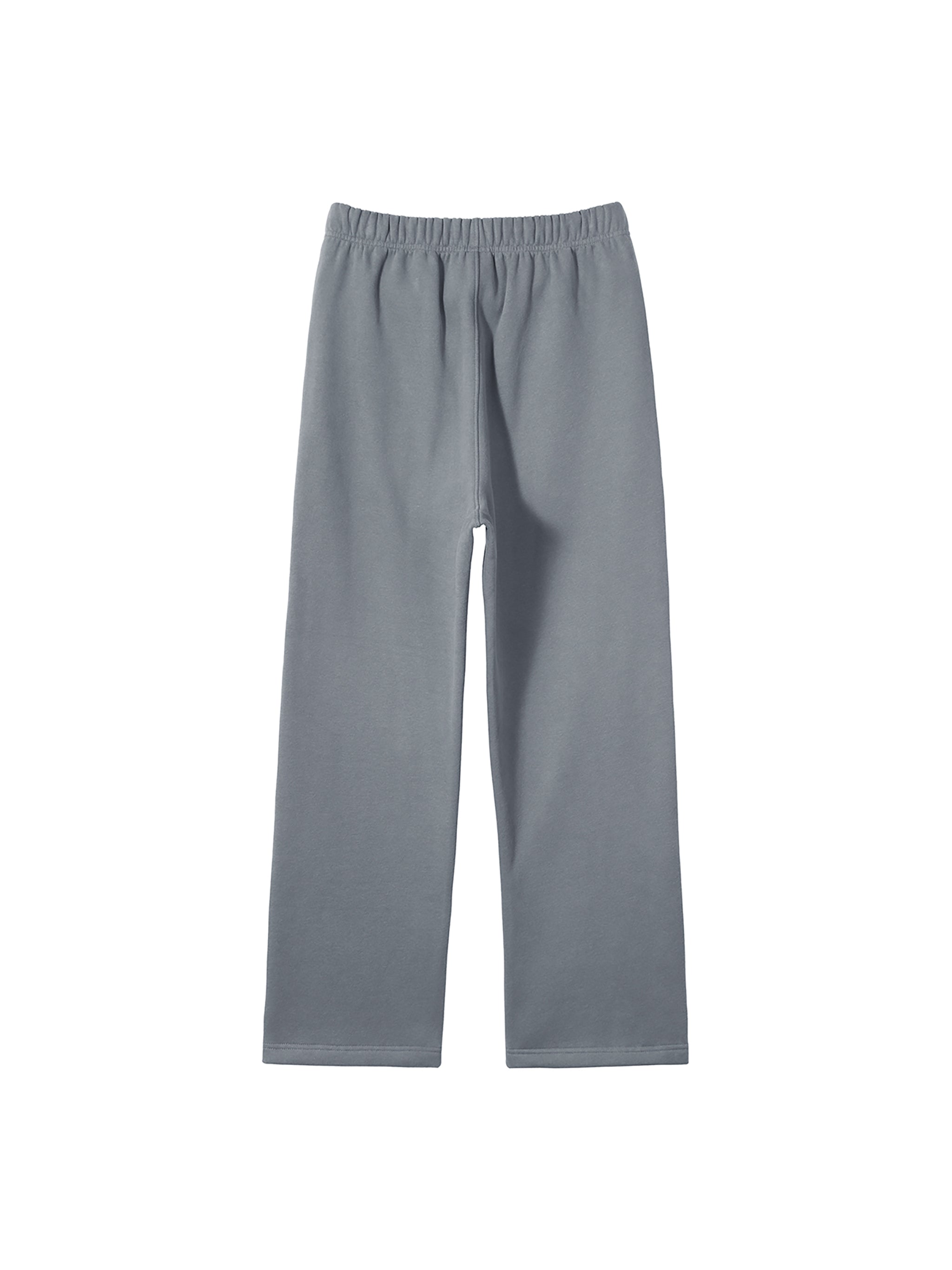 Unisex Solid Color Fleece Straight Leg Pants