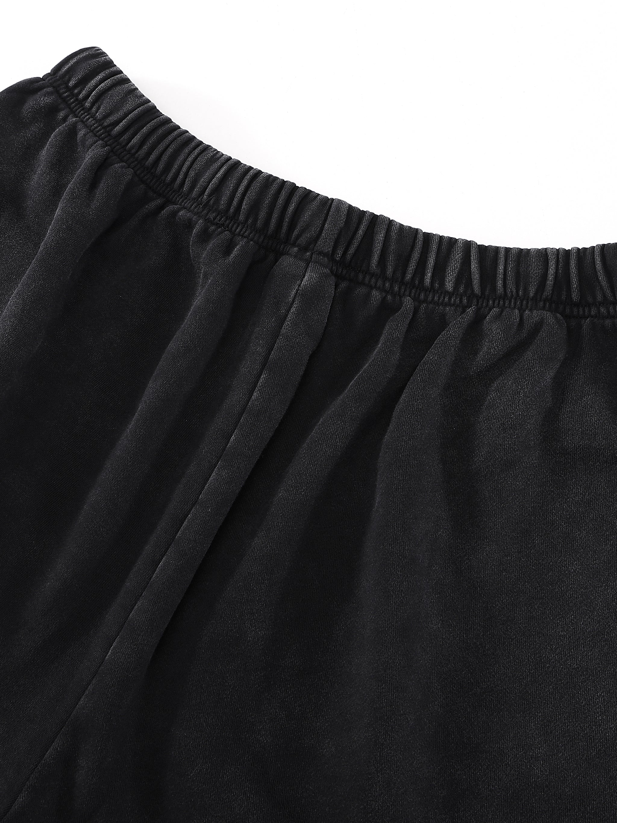 Snow Washed Raw Hem Shorts